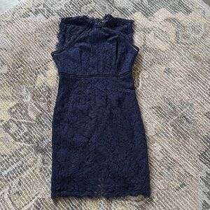 Bardot Navy Lace  Dress Beautiful! Medium